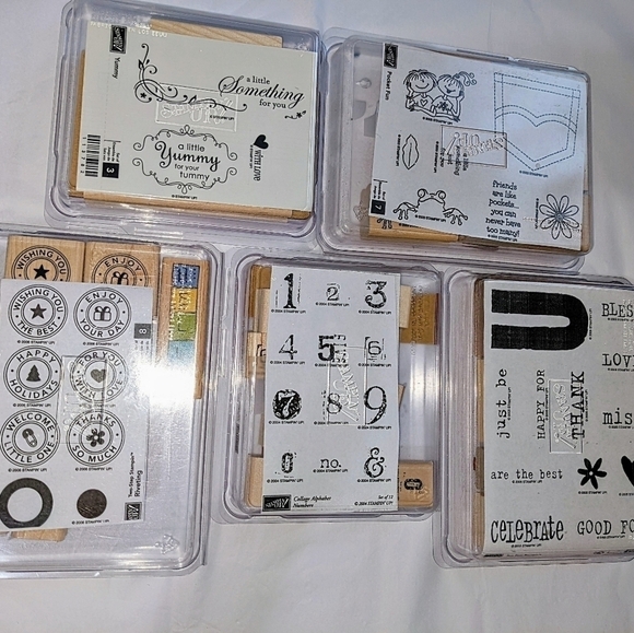 Stampin' Up Hodgepodge of Rubber Stamp Sets 35+ pieces - Picture 2 of 5